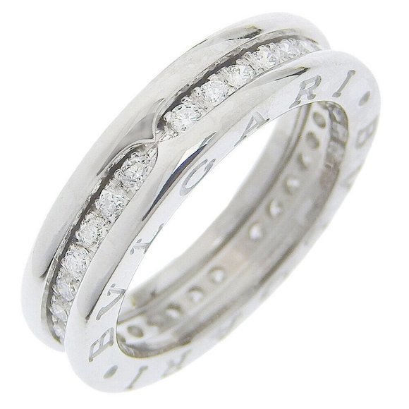 BVLGARI B-zero1 Ring Eternity K18 white gold/diamond #5(US Size) 6.0g Women - Picture 1 of 6